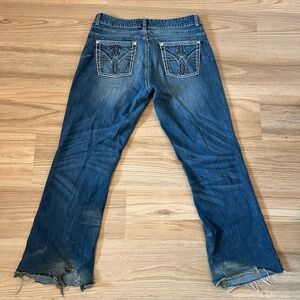 Wrangler Blue Denim Jeans with Designs on Back Pockets